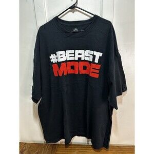 #BeastMode Men’s Black Graphic T Shirt Hybrid Adult 4XL Big And Tall